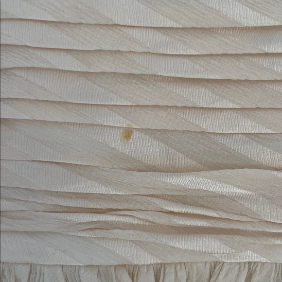 BCBGMaxAzria Strapless Off White Pleated Silk Mini Dress - Picture 13 of 15